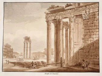 Der Tempel der Faustina, 1833